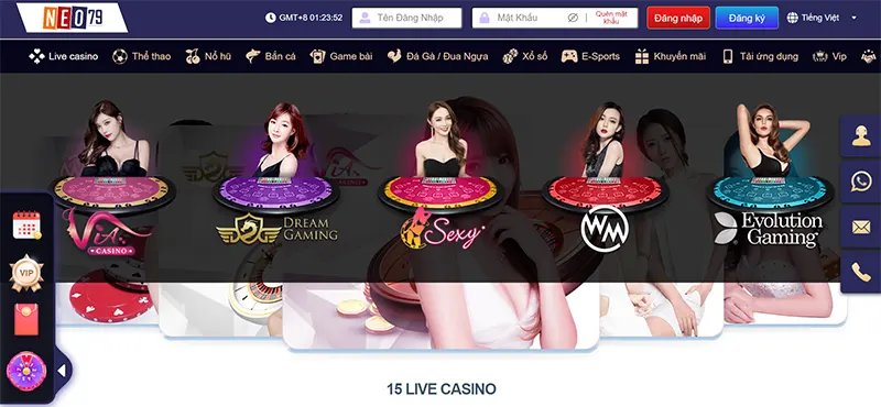 Nhà cái NEO79 đa dạng nhiều trò chơi hấp dẫn