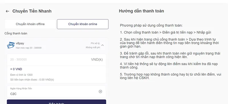 Chuyển tiền nhanh qua ngân hàng