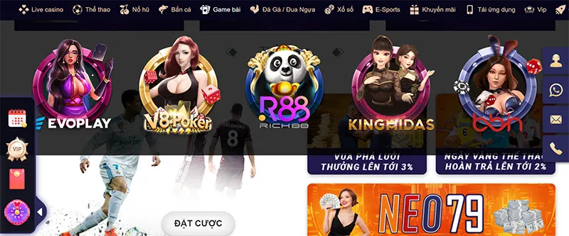 Các trò chơi game bài đa dạng khó cưỡng