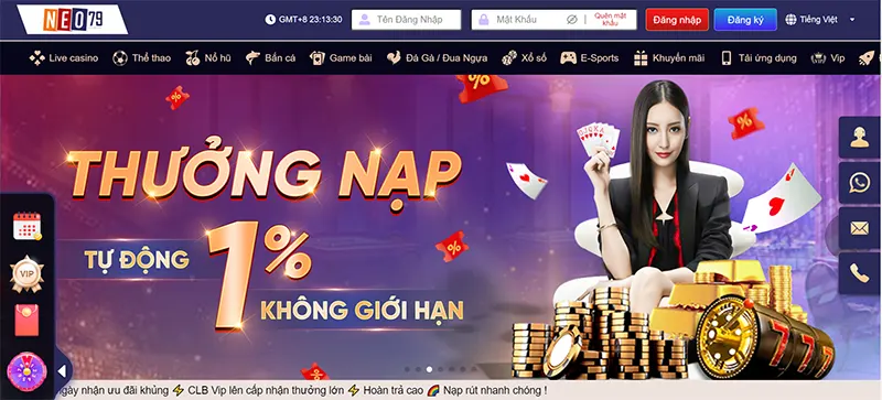 Giao diện nhà cái NEO79